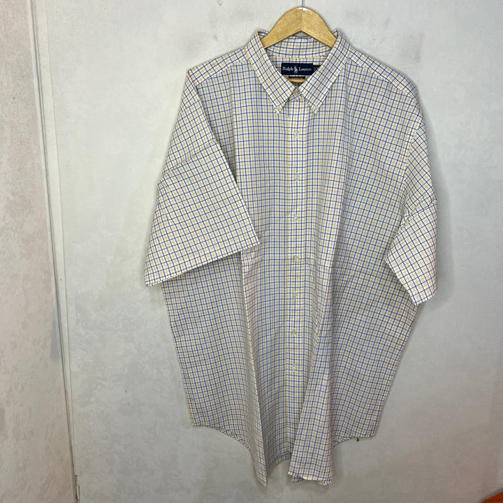 RALPH LAUREN POLO CLASSIC FIT BUTTON DOWN HALF SLEEVES COTTON SHIRT