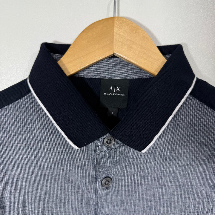 ARMANI EXCHANGE SLIM FIT  COTTON POLO TSHIRT