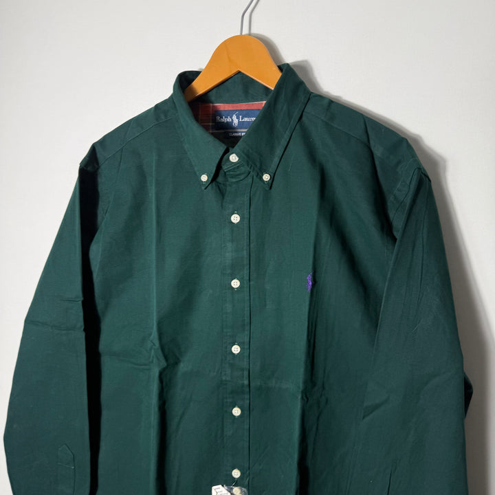 RALPH LAUREN POLO CLASSIC FIT BUTTON DOWN COTTON SHIRT BRAND NEW GREEN COLOUR