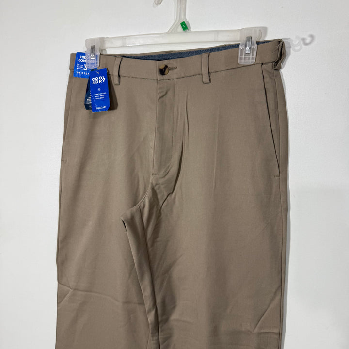 HAGGAR CLASSIC FIT HIDDEN COMFORT WAISTBAND COOL & DRY MACHINE WASHABLE WRINKLE FREE DRESS PANT BRAND NEW WITH STRETCH