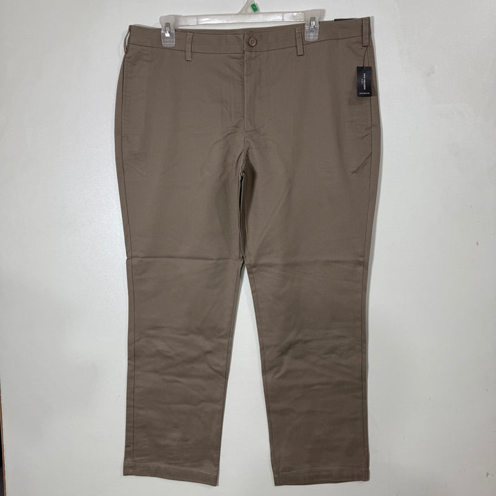 VAN HEUSEN FLEX WAISTBAND NON IRON MACHINE WASHABLE STRAIGHT FIT COTTON CHINO PANT BRAND NEW WITH STRETCH