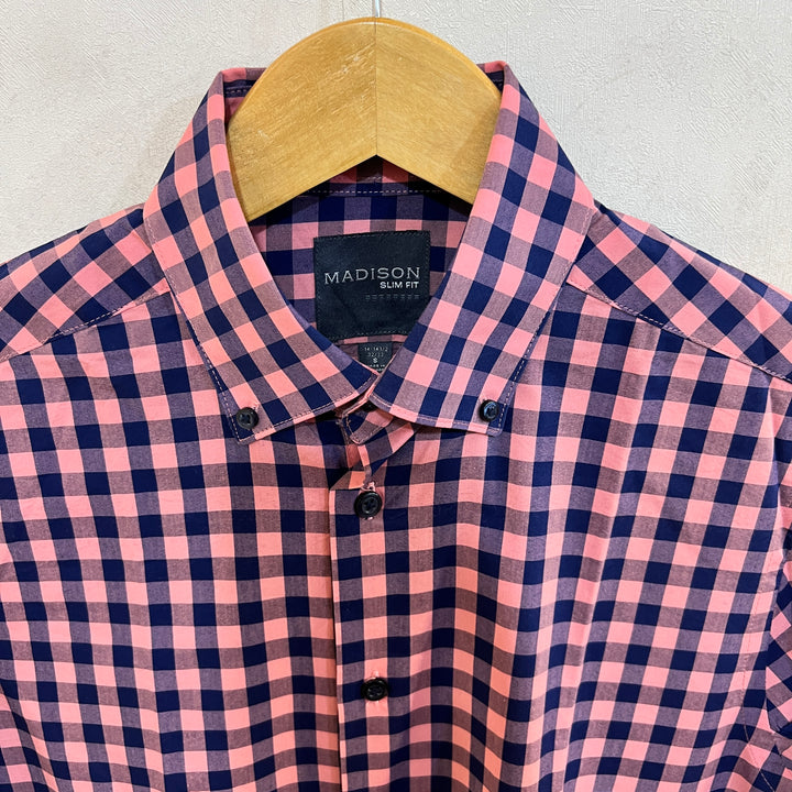 MADISON SLIM FIT BUTTON DOWN CASUAL COTTON SHIRT