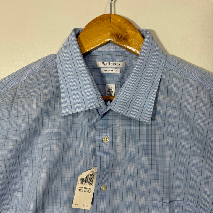 VAN HEUSEN REGULAR FIT CHECKERED SHIRT BRAND NEW