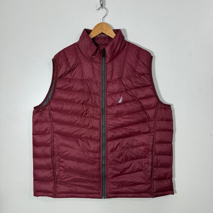 NAUTICA REVERSIBLE DUCK DOWN SLEEVES LESS PUFFER JACKET