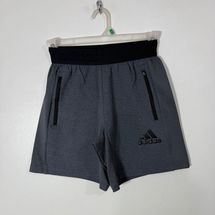 ADIDAS TECH FLEECE SPORT SHORT WITH SIDE ZIP POCKETS GREY COLOUR