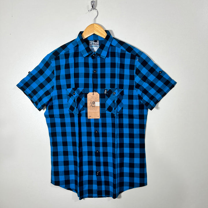 NEXT DOUBLE POCKET HALF SLEEVES SHIRT BRAND NEW