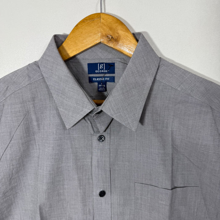 GEORGE FORMAL COTTON SHIRT GREY COLOUR