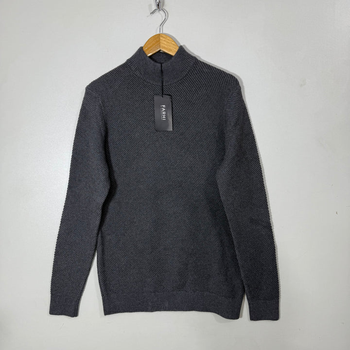FARHI BY NICOLE MOCK NECK SWEATSR BRAND NEW WITH ALPACA GREY COLOUR