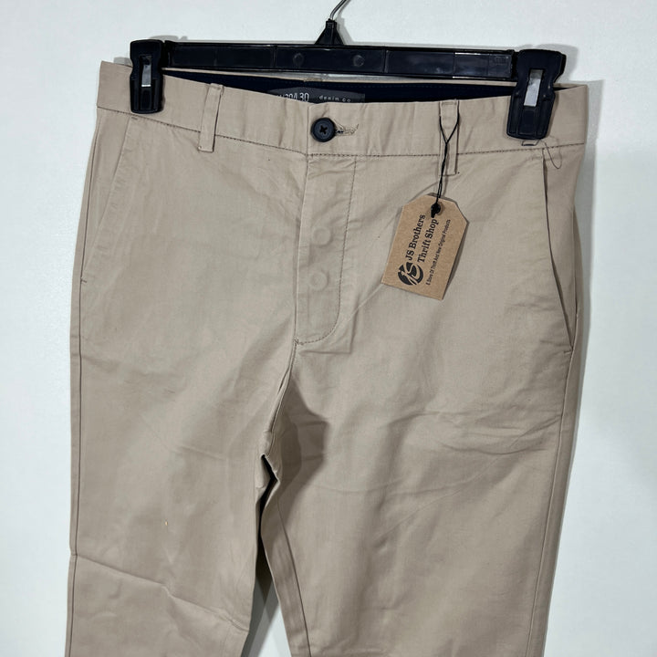 DENIM &CO SLIM FIT COTTON CHINO PANT WITH STRETCH