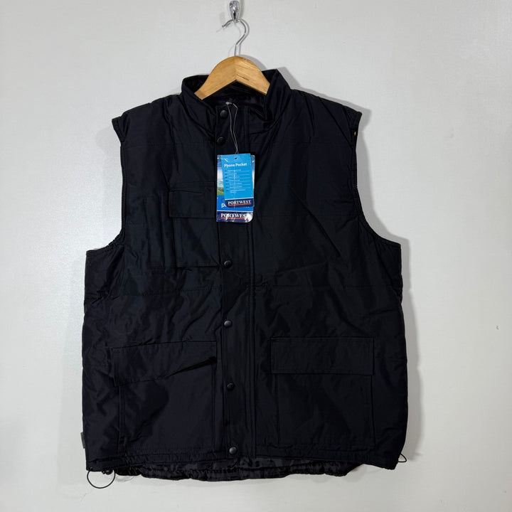 PORTWEST SLEEVES LESS PUFFER JACKET BRAND NEW BLACK COLOUR