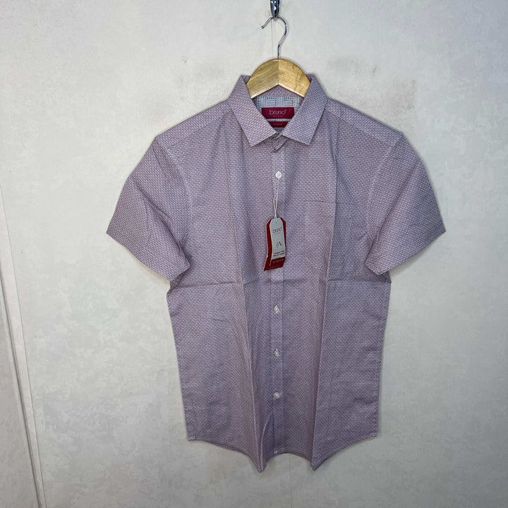 BRUNO MILANO HALF SLEEVES COTTON SHIRT BRAND NEW WITH STRETCH - JS BROTHERS 