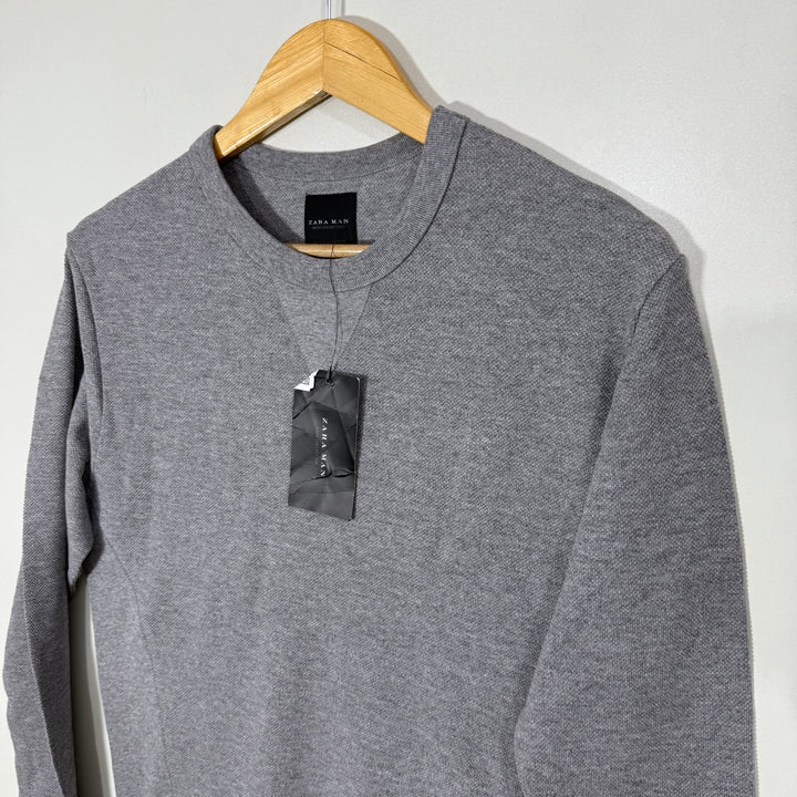 ZARA MAN KNITED LONG SLEEVES COTTON TSHIRT BRAND NEW
