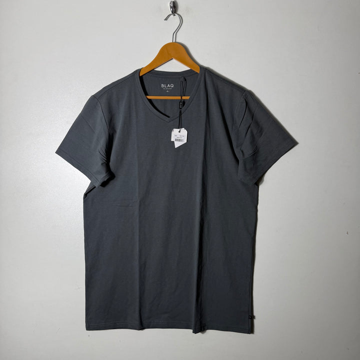 BLAQ V NECK COTTON TSHIRT BRAND NEW GREY COLOUR