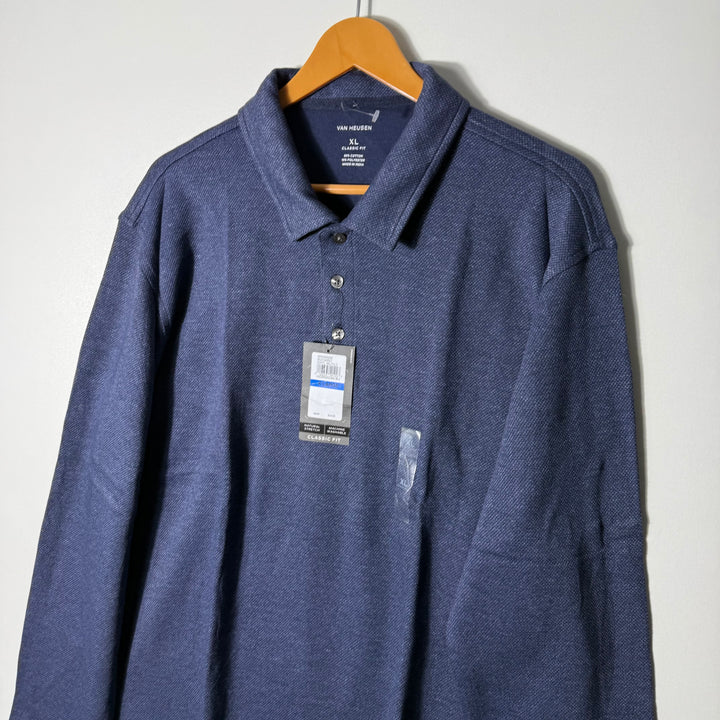 VAN HEUSEN LONG SLEEVES COTTON POLO TSHIRT BRAND NEW