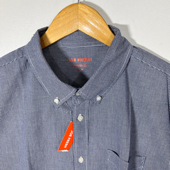 JOE FRESH BUTTON DOWN CHECKERED SHIRT BRAND NEW