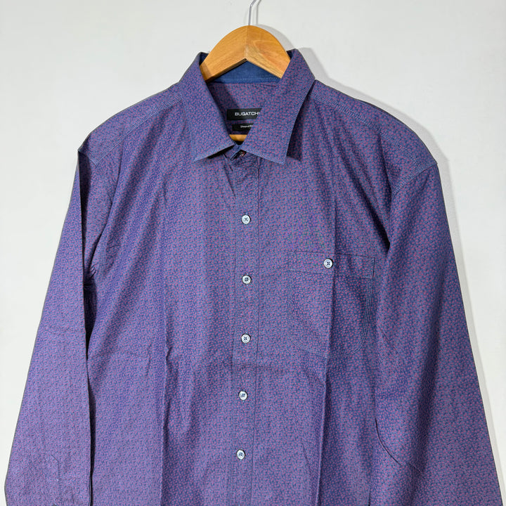 BUGATCHI SHAPED FIT CASUAL COTTON SHIRT