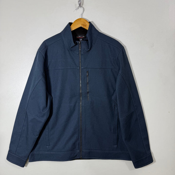 KIRKLAND SOFT SHELL WINDBREAKER JACKET BLUE COLOUR INNER FLEECE