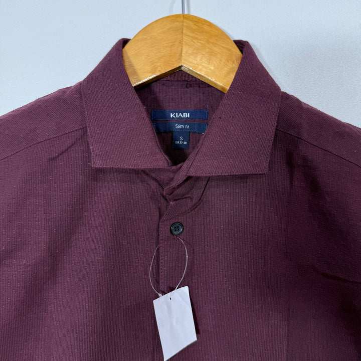 KIABI SLIM FIT TEXTURED FORMAL SHIRT BRAND NEW WITH STRETCH