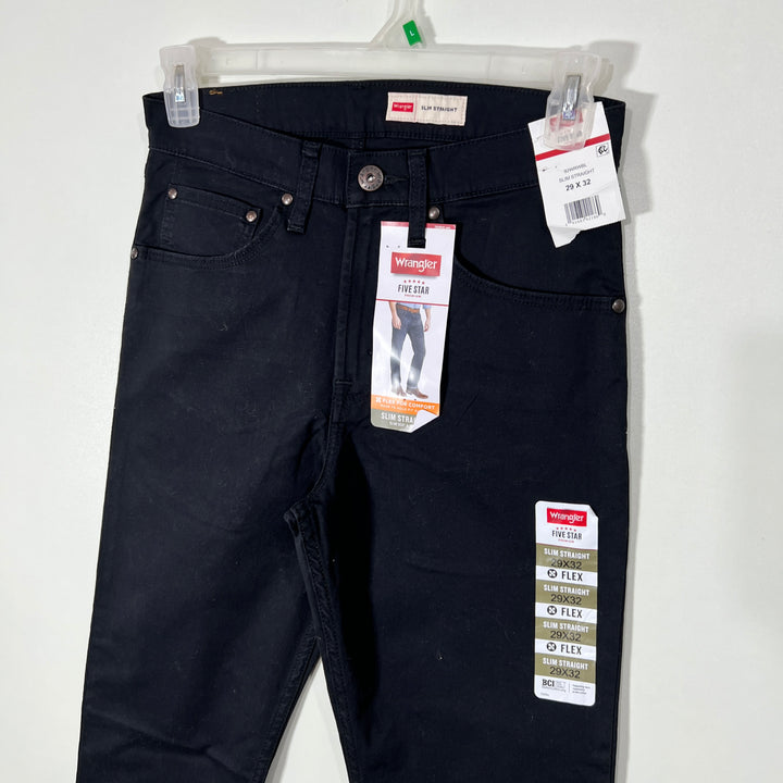 WRANGLER SLIM STRAIGHT FIT DENIM PANT BRAND NEW WITH STRETCH BLACK COLOUR