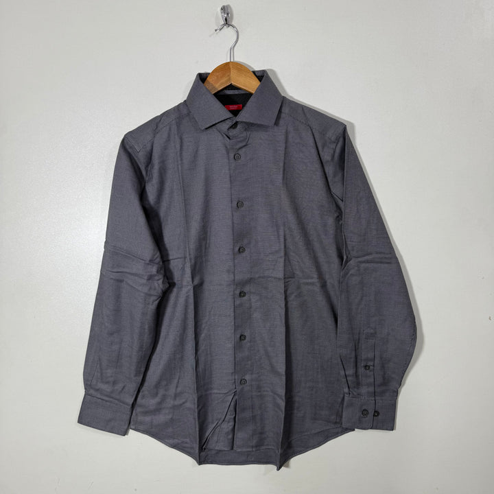 KENNETH COLE AWEARNESS TEXTURED COTTON FORMAL SHIRT