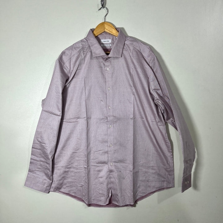 CALVIN KLEIN INFINITE WRINKLE FREE SLIM FIT COTTON SHIRT WITH STRETCH