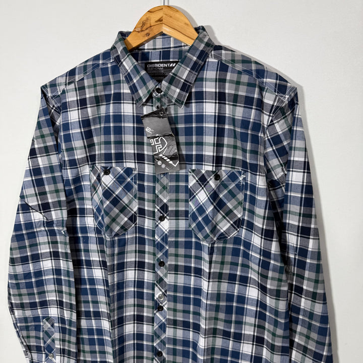 DISSIDENT DOUBLE POCKETS CASUAL COTTON SHIRT BRAND NEW