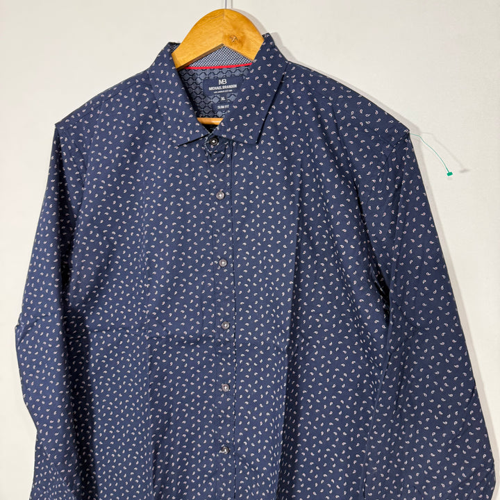 MICHAEL BRANDON CASUAL COTTON SHIRT BLUE COLOUR