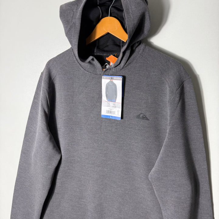 QUICK SILVER 4 WAY STRETCH MOISTURE WICKING KNITED HOODIE BRAND NEW GREY COLOUR