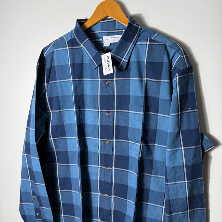 OLD NAVY CASUAL COTTON CHECKERED SHIRT BRAND NEW
