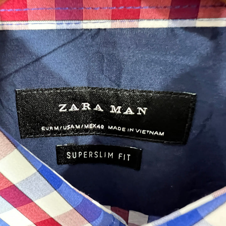ZARA BUTTON DOWN CHECKERED SHIRT