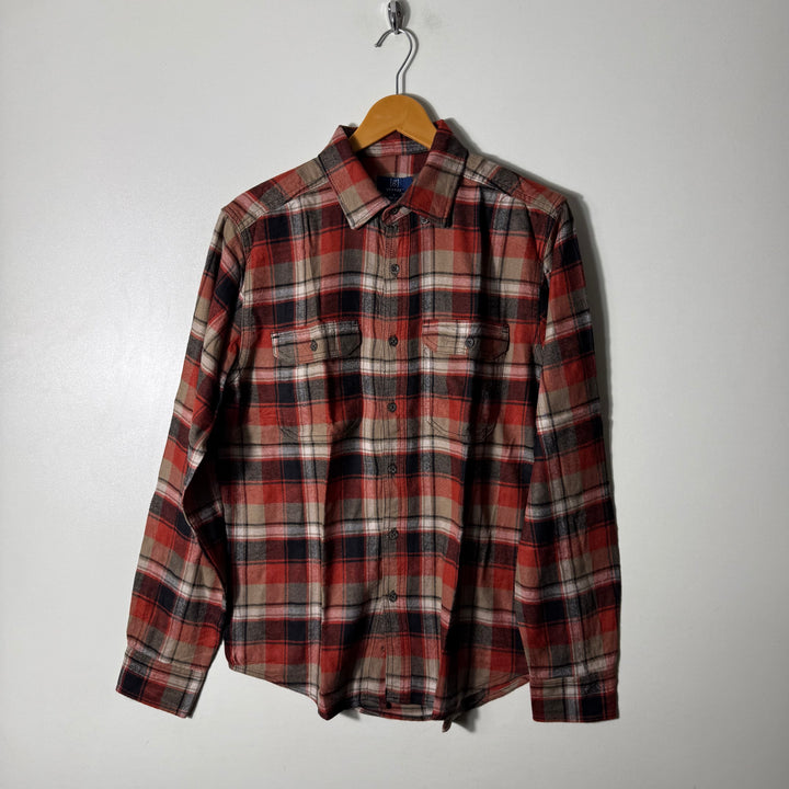 GEORGE DOUBLE POCKETS FLANNEL COTTON SHIRT