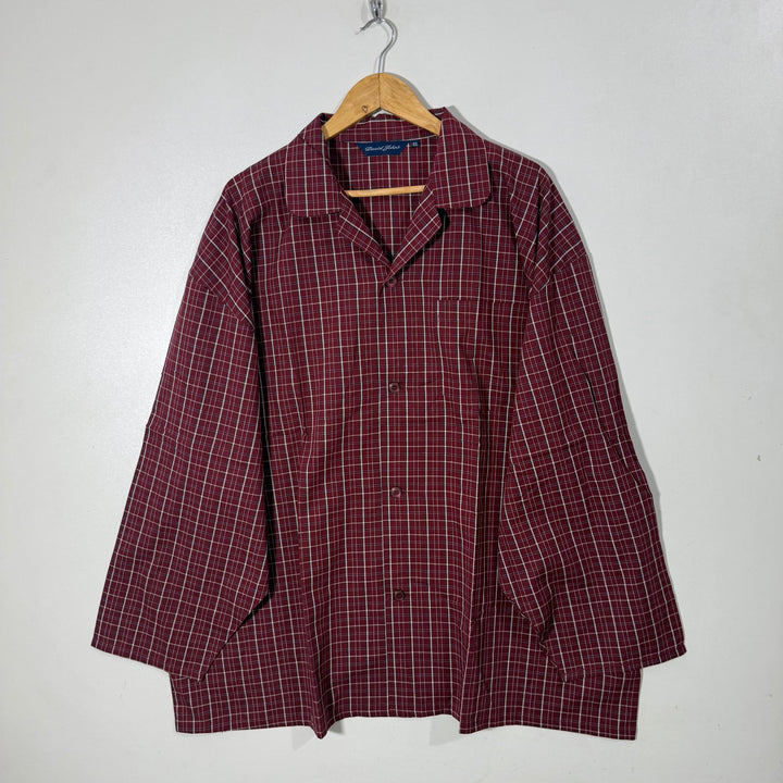DAVID JOHN COTTON CHECKERED NIGHT SUIT