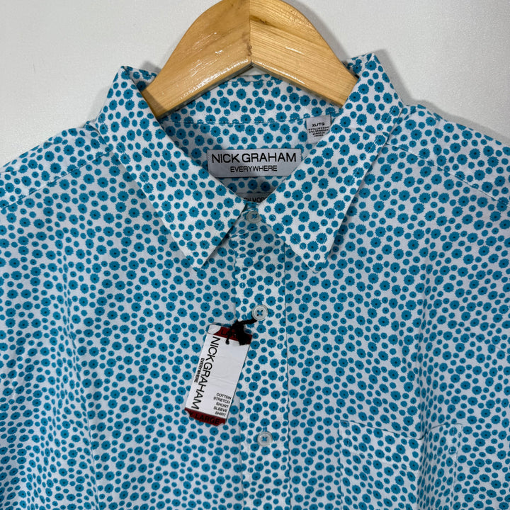 NICK GRAHAM HALF SLEEVES COTTON SHIRT BRAND NEW WITH STRETCH
