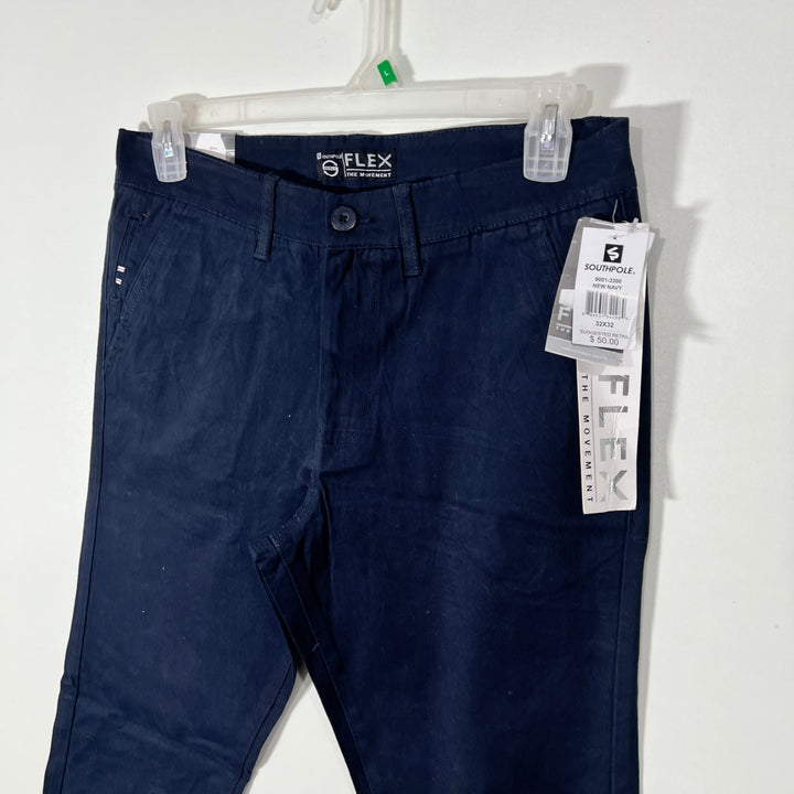 SOUTHPOLE FLEX STRAIGHT FIT COTTON CHINO PANT BRAND NEW WITH STRETCH BLUE COLOUR