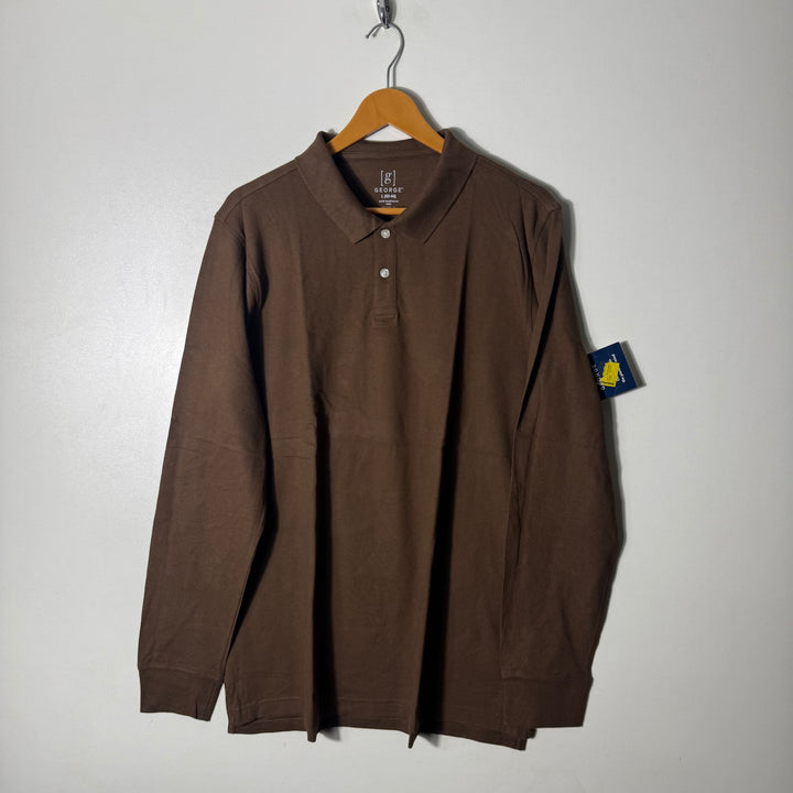 GEORGE LONG SLEEVES COTTON POLO TSHIRT BRAND NEW