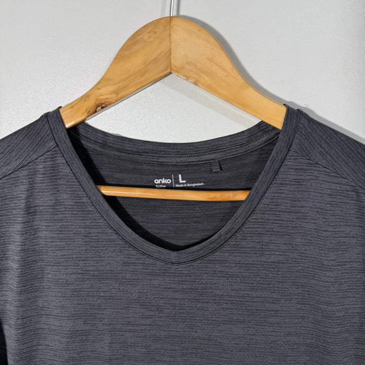 ANKO ACTIVE V NECK SPORT TSHIRT GREY COLOUR