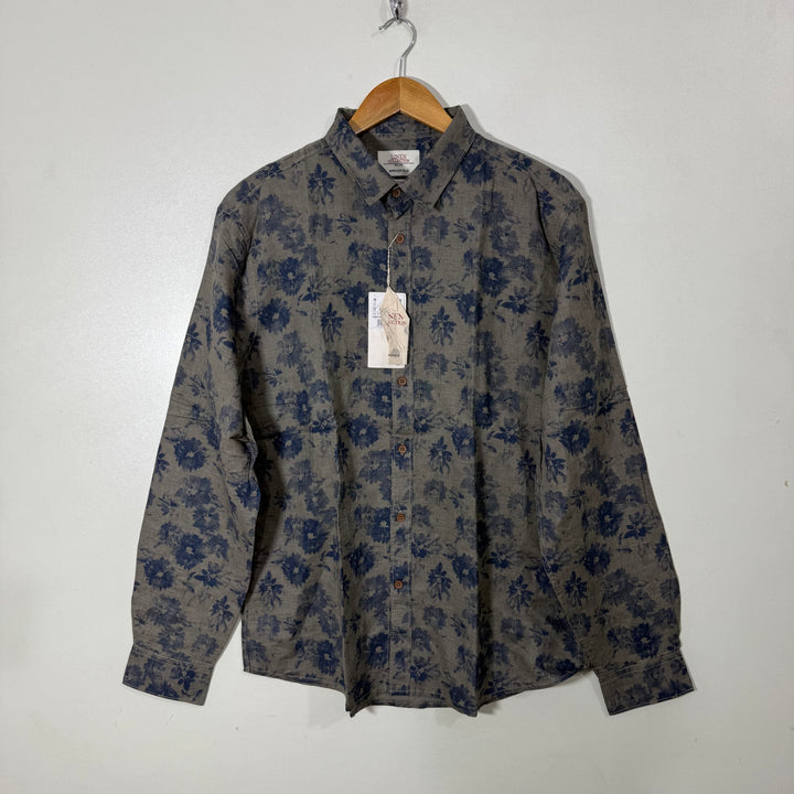 SPRINGFEILD CUSTOM FIT PRINTED LINEN SHIRT BRAND NEW