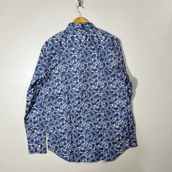 CROWN IVY BUTTON DOWN CASUAL COTTON SHIRT WITH STRETCH