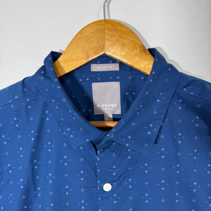 A FRAME REGULAR FIT PRINTED COTTON SHIRT WITH STRETCH