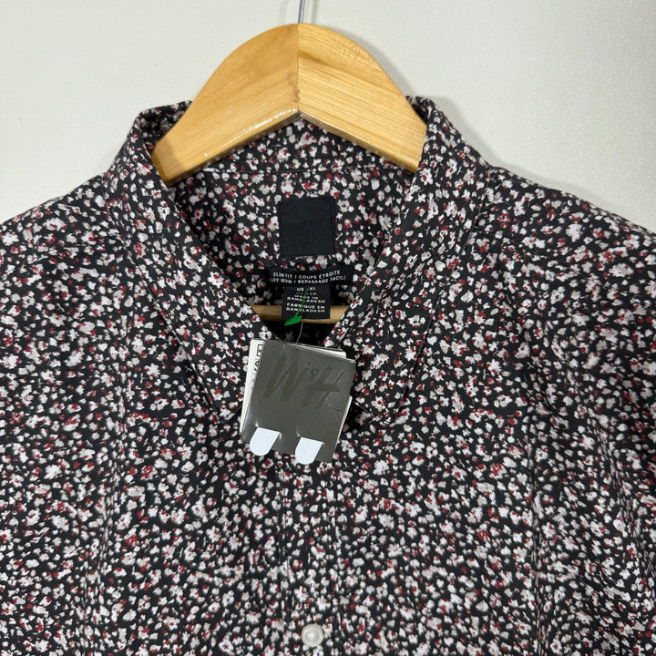 H&M SLIM FIT PRINTED CASUAL COTTON SHIRT BRAND NEW