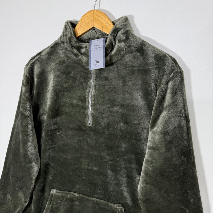 TU MAN HALF ZIP PULLOVER FLEECE SHERPA TRACKSUIT BRAND NEW