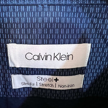 CALVIN KLEIN SLIM FIT NON IRON SEMI FORMAL COTTON SHIRT WITH STRETCH - JS BROTHERS 