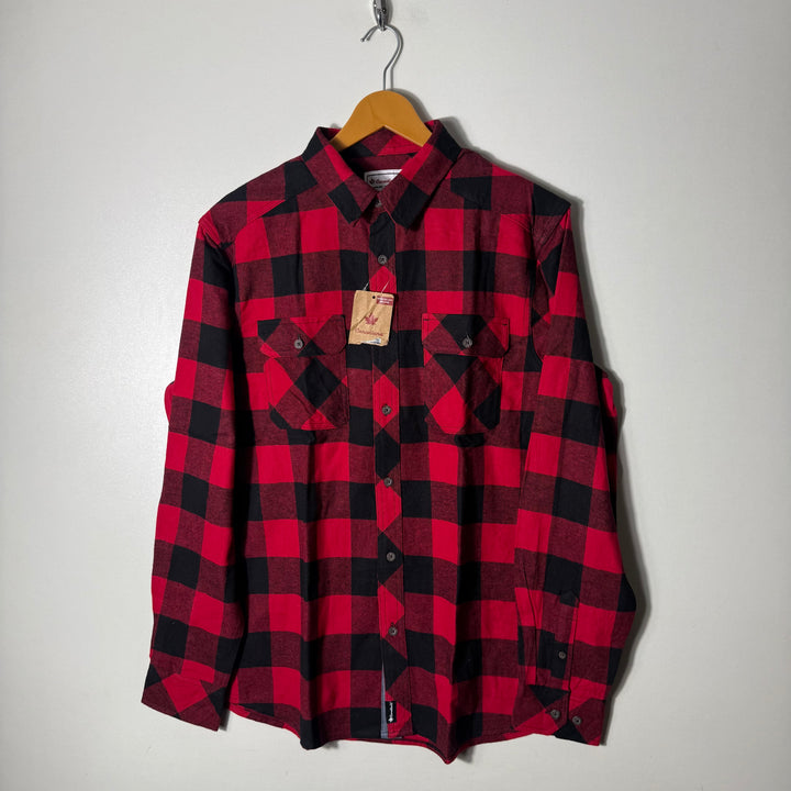 CANADIANA DOUBLE POCKETS FLANNEL COTTON SHIRT BRAND NEW