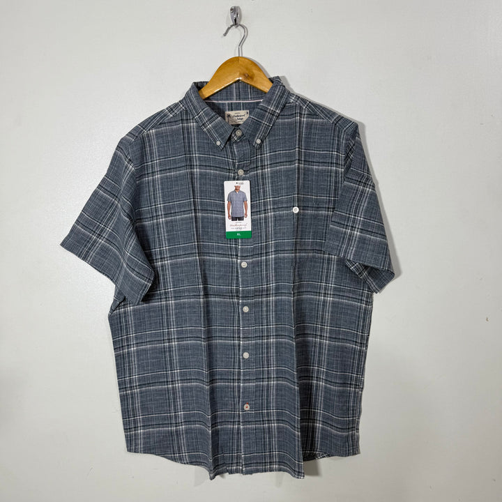 WEATHERPROOF VINTAGE WASHABLE LINEN HALF SLEEVES SHIRT BRAND NEW