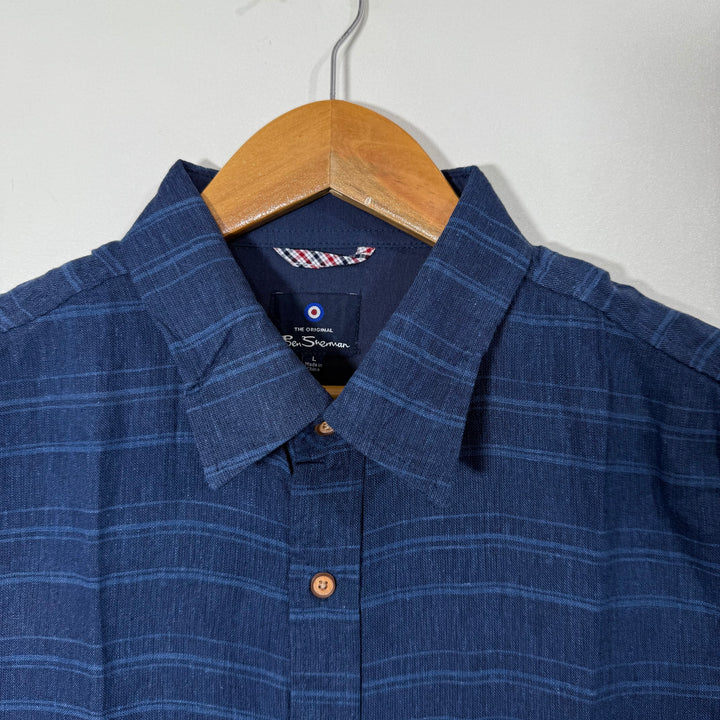BEN SHERMAN  LINNEN HALF SLEEVES SHIRT