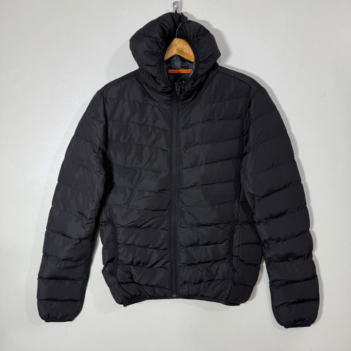 BRAVE SOUL LONDON PUFFER JACKET WITH HOOD BLACK COLOUR