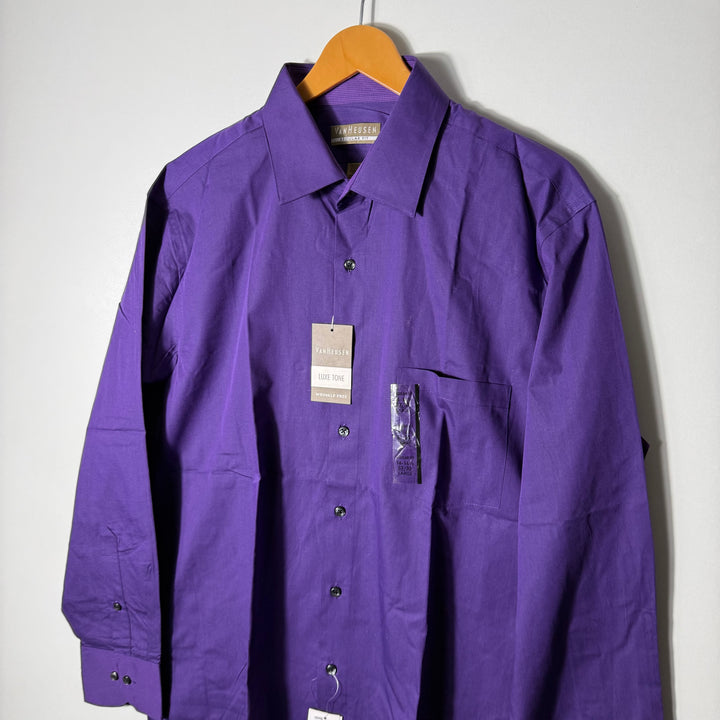 VAN HEUSEN REGULAR FIT WRINKLE FREE FORMAL COTTON SHIRT BRAND NEW