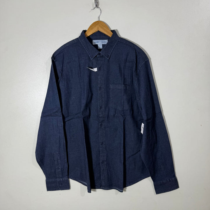 OLD NAVY BUTTON DOWN OXFORD COTTON SHIRT BRAND NEW WITH STRETCH