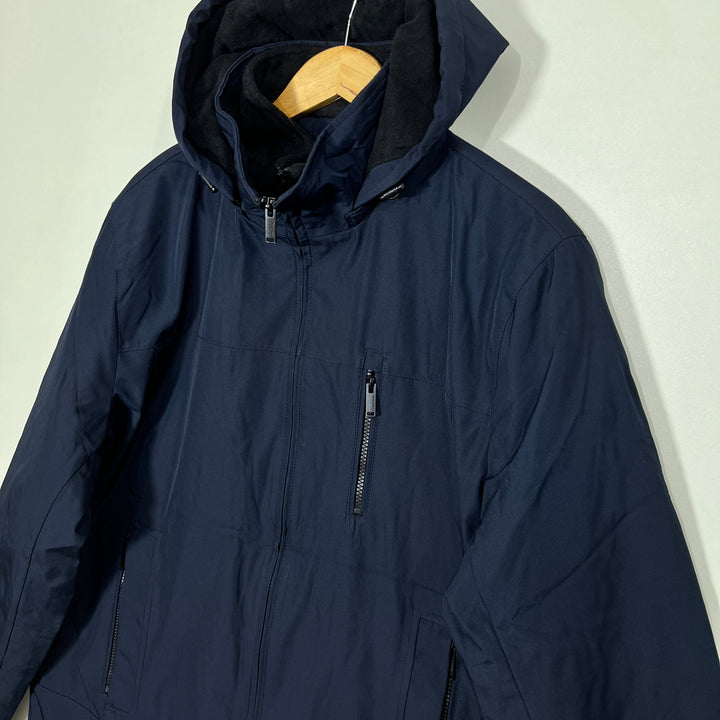 CALVIN KLEIN SOFT SHELL JACKET WITH DETACHABLE HOOD