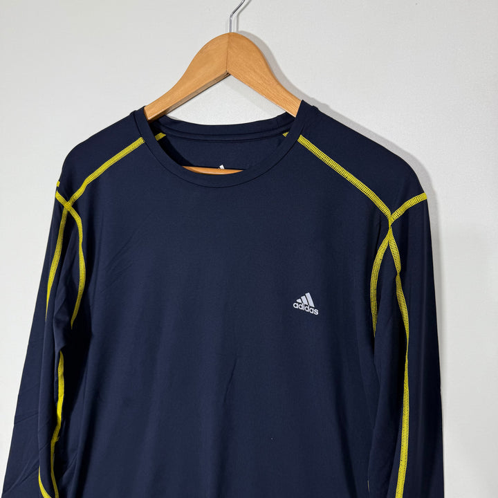 ADIDAS CLIMALITE LONG SLEEVES FITTED SPORT TSHIRT